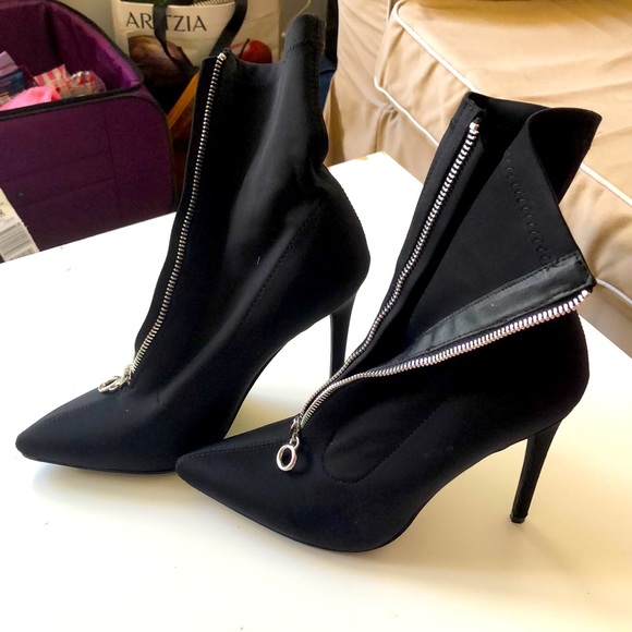 PLT black stiletto ankle boots - Picture 2 of 3
